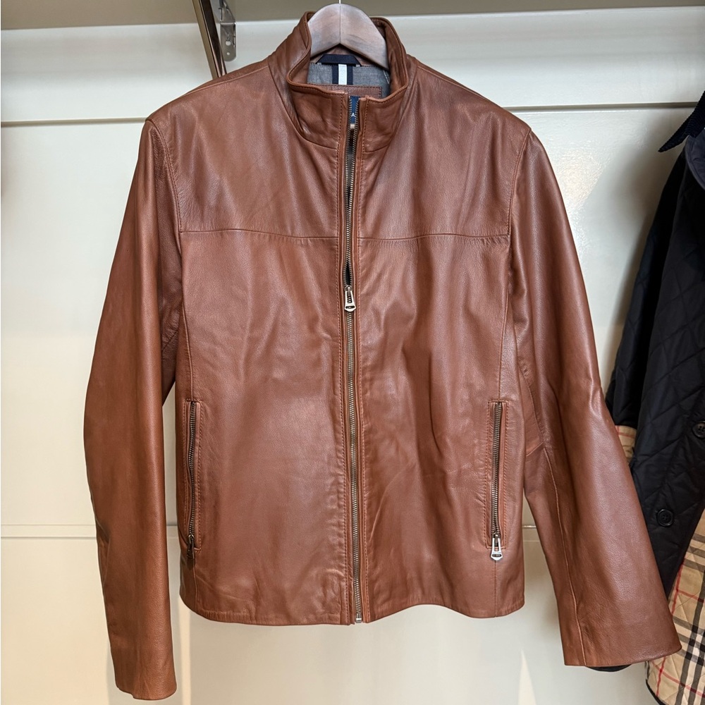 Cole Haan Tan Leather Jacket